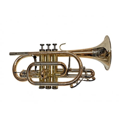 Cornet sib GENEVA Cardinal avec trigger - Verni gravé
