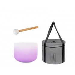 Bol Cristal  8" "Crown" 432 Hz en Si + Housse - Chakra (couronne) - Sela