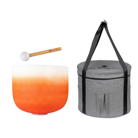 Bol Cristal 13" "Sacral" 432 Hz en Ré + Housse - Chakra (bas-entre) - Sela