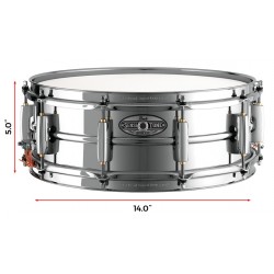 Snare 14×5" SensiTone Steel Pearl - Caisse Claire Métal