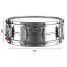 Snare 14×5" SensiTone Steel Pearl - Caisse Claire Métal