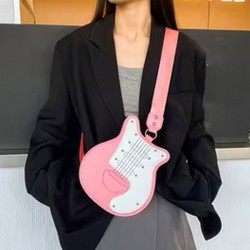 Sac à main - Guitare rose et blanc