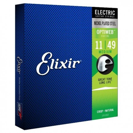 Cordes Electrique Elixir OPTIWEB 11-49 Medium - Guitare