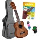 CASCHA Ukulele Soprano Mahogany Pack