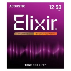 Cordes Acoustique Elixir POLY 12-53 Light