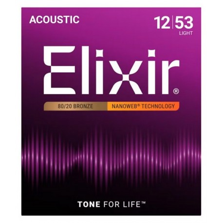 Cordes Acoustique Elixir POLY 12-53 Light