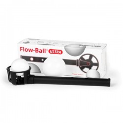 une balle en polystyrène est maintenue suspendue par votre propre flux respirato