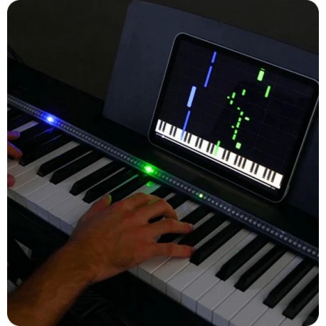 PianoLed Noir - Guide LED pour piano avec application
