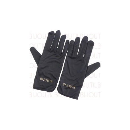 Gants Noir Satiné- S Microfibre - (la paire)