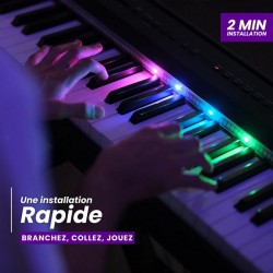 PianoLed Blanc - Guide LED pour Piano Numérique - avec application