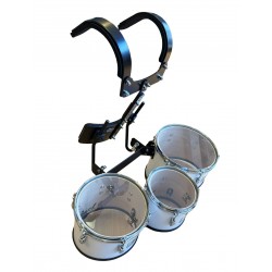 Harnais Trois Toms Pearl (avec les Toms Blanc) - Marching