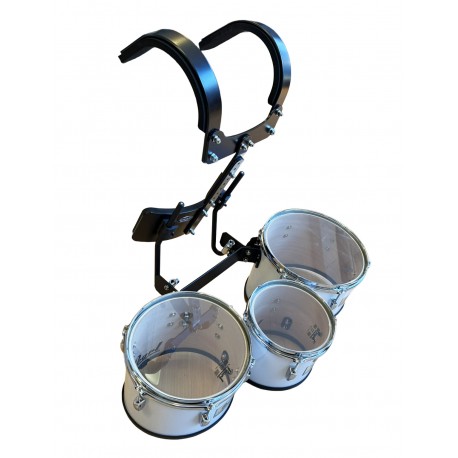 Harnais Trois Toms Pearl (avec les Toms Blanc) - Marching