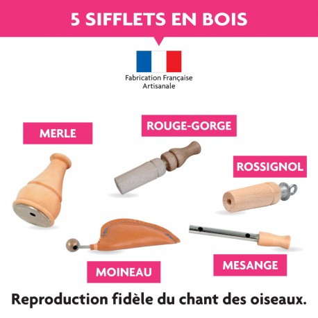 Appeaux - Oiseaux des jardin - Boite de 5