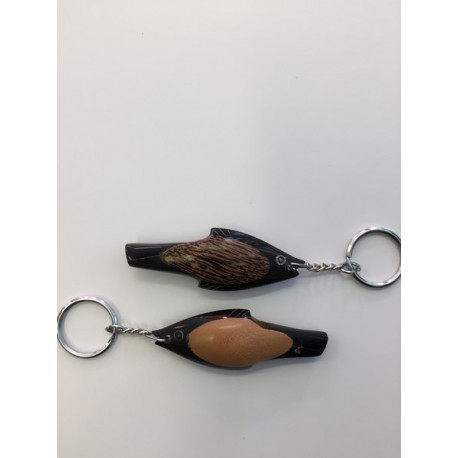 sifflet en bois porte-clés - poisson - LIQUID7590