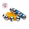 Bracelets avec 5 grelots - la paire - jaune, bleu