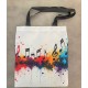 sac bandoulière fourre-tout - notes mutlicolores