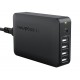 RAVPower Chargeur USB RP-PC059 60W 5-Port Noir - LIQUID7590