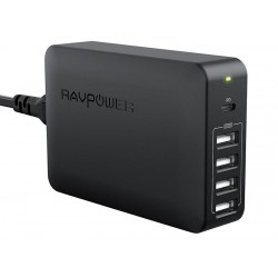 RAVPower Chargeur USB RP-PC059 60W 5-Port Noir - LIQUID7590