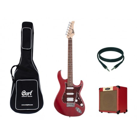 CORT G-110 OP Red + Ampli CM15 - Guitare Electrique Pack