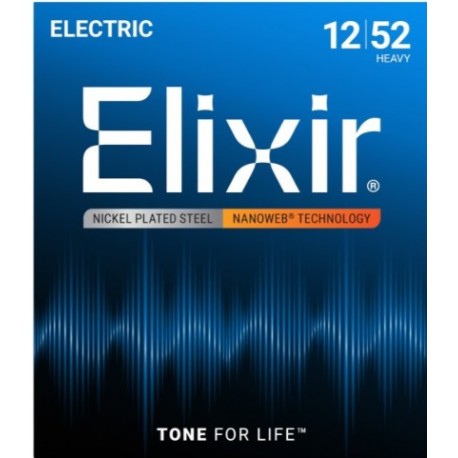 Cordes Electrique Elixir NANOWEB 12-52 Heavy