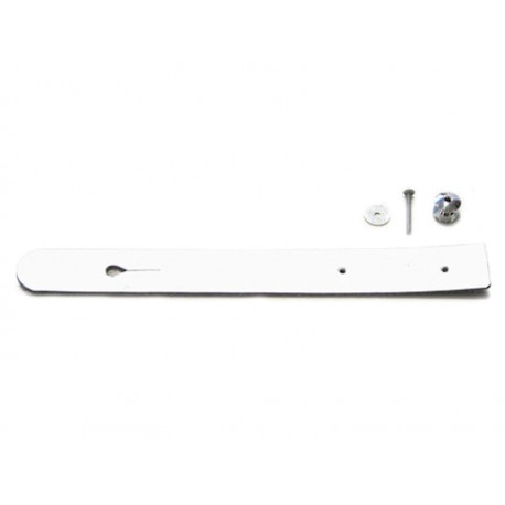 Lanière / Fermeture / Attache blanc avec rivet - Tambour Balois
