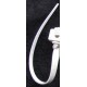Queue / Attache cuir blanc pour baudrier - Tambour Balois