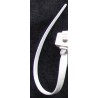 Queue / Attache cuir blanc pour baudrier - Tambour Balois