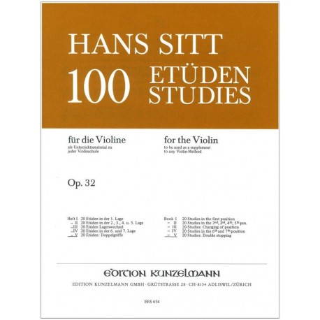 100 Etudes Op.32 - Vol. 5 - Hans Sitt - Violon