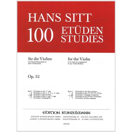 100 Etudes Op.32 - Vol. 3 - Hans Sitt - Violon