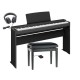 Piano YAMAHA P-225 noir + Pied + Tabouret - Ecouteur - ACTION