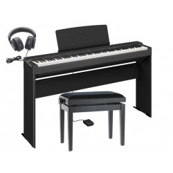 Piano YAMAHA P-225 noir + Pied + Tabouret - Ecouteur - ACTION