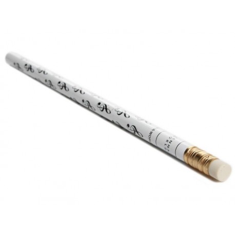 Crayon avec notes de musique + gomme