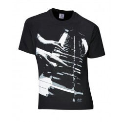 T-Shirt Noir - Piano - TAILLE M - liquidation50%