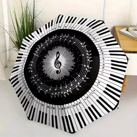 Parapluie pliable - touches piano - clef de sol