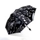 Parapluie pliable - noir - clef de sol et notes