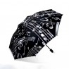 Parapluie pliable - noir - clef de sol et notes