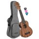 CASCHA Ukulele Soprano Electroacoustique Mahogany 