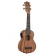 CASCHA Ukulele Soprano Electroacoustique Mahogany 