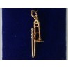 Pendentif - Trombone argent 925, doré