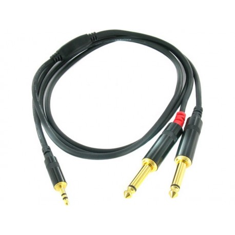 Cable Mini Jack 3,5 Stereo -  2× jack 6.5mm - 1,5m
