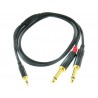 Cable Mini Jack 3,5 Stereo -  2× jack 6.5mm - 1,5m
