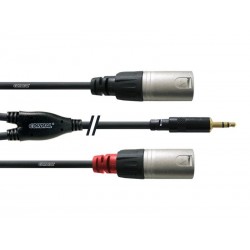 Câble Mini Jack Stereo 3,5 -  2×XLR mâle, 1.8m