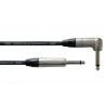 Câble Jack coudé Neutrik/Cordial 3m - 6.3mm Mono