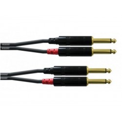 Cable double jack/jack 3m