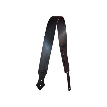 Sangle en cuir pour guitare - Vintage, noir