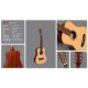 SIGMA "Travel" Guitare Acoustique 3/4