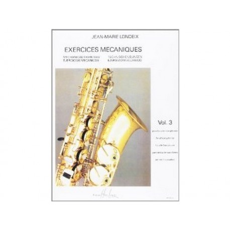 Exercices mécaniques volume 3 - Saxophone