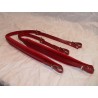 Bretelles Accordeon 6 cm Cuir/Velours ROUGE