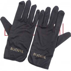 Gants Noir Satiné- XL Microfibre - (la paire)