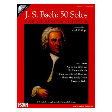 Bach J.-S. + CD - 50 solos - guitare classique